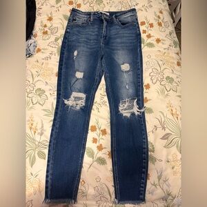 Kancan Blue Distressed Women Jeans
